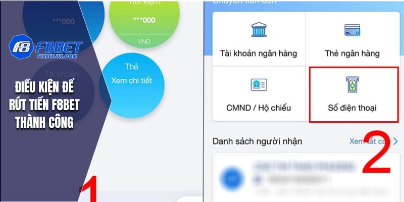 Điều kiện để rút tiền F8BET thành công